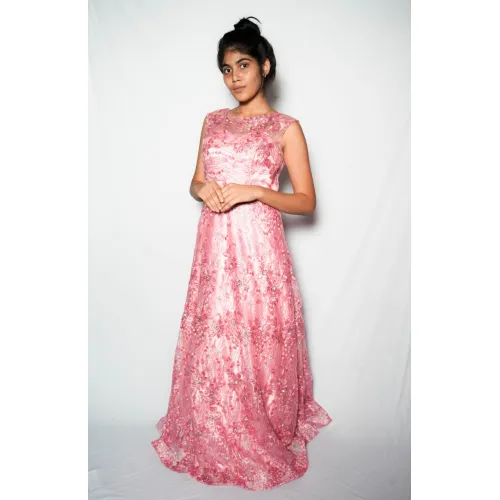 LADIES PINK GOWNE 1